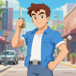 key visual for studio trigger's paul blart : mall cop anime