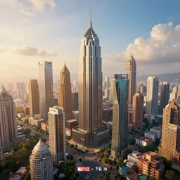 Mumbai city in 2050, by Marvel Studios, 8K, Trending on Artstation, matte painting,