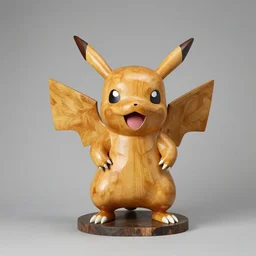 sculpture with raichu, western european, 1 5 0 0's, artist unknown, painted linden and willow wood. swiss national museum, zurich, wide shot