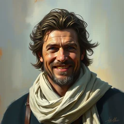 photo of franco fontana with simple smile paint detailed digital artstation, portrait hd 4 k, y greg rutkowski and gaston bussiere and craig mullins and j. c. leyendecker, hd