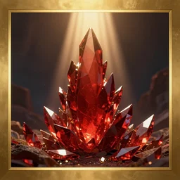 red shards of glass by disney concept artists, blunt borders, rule of thirds, golden ratio, godly light