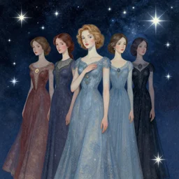 Women of the stars by greg rutkowski, trending, 4k