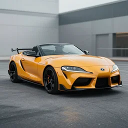 toyota supra convertible, hyper realistic, 8k, car photography,