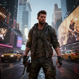 post-apocalyptic times square, The Division 2, maxwell render,