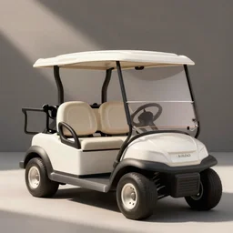 momo driving a golf cart. scary photo