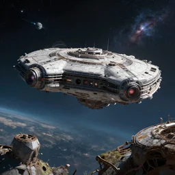 ultra - detailed astral panorama, alien mothership, scifi, zerogravity, abandoned space station, ship wrecks, ultra - detailed astral panorama, ultra - realistic 8 k film shot, beautiful composition, photorealistic hd render, cinematic, artstation