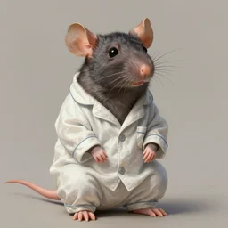 ultra realistic illustration, an anthropomorphic rat dressed in pajamas, comfy, highly detailed, digital painting, concept art, smooth, sharp focus, art by artgerm and greg rutkowski and alphonse mucha