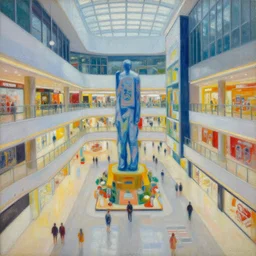 Alex Grey painting of a mall