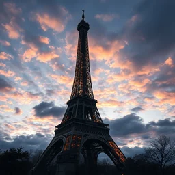 epic paris, epic sky, cinematic light