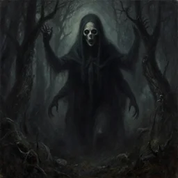 lovecraftian horror dark fantasy painting in the style of beksinski, oil on canvas, evil atmosphere