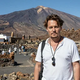 johnny depp visiting the Teide in Tenerife