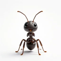 chibi ant, professional studio photo, full body, isolated on a pure white background, centered, entire subject in frame, sharp focus, soft studio lighting