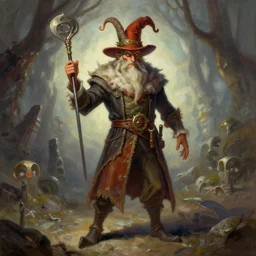 gnome illusionist, by greg rutkowski and thomas kinkade, digital art, realistic painting, fantasy, dnd, character design, trending on artstation