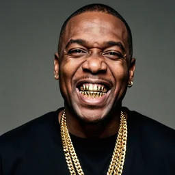 dslr portrait photo still of wilfred brimley as a gangsta rapper with gold chains and gold teeth grills growling at camera and showing his teeth, 8 k, 8 5 mm f 1. 8