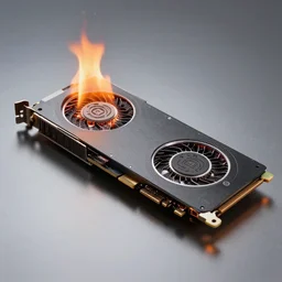 Nvidia GPU that has caught on fire, GPU on fire