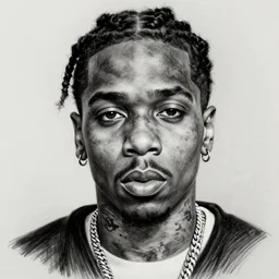 portrait of lil wayne, sketch, artstation trending, high detail, focus, smooth, creepy, by yusuke murata, takehiko inoue, hiroya oku, makoto yukimura, shinichi sakamoto, kousuke oono