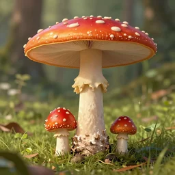 fly agaric anthropomorphic personification, full shot, concept art, natural lighting, illustration, full color, highly detailed, photorealistic, by greg rutkowski, artstation,
