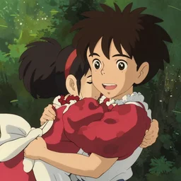 george lucas as an anime character from studio ghibli. beautiful. 4 k. animation cel.
