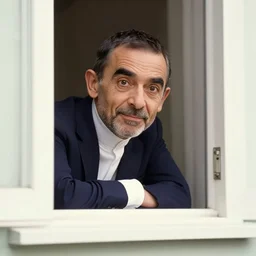 mrbean looking from outside the window