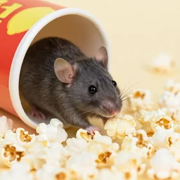 mice in popcorn