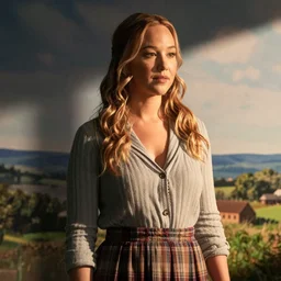 Jennifer Lawrence on the set of Bridgeton
