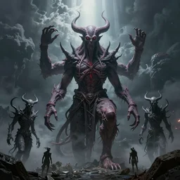 cthulhu, yog-sothoth, soggoth, azathoth, matte painting by maximilian pirner