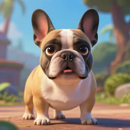 french bulldog, anime, disney, pixar, 8 k, hd, dof, kodak film, volumetric lighting, subsurface scattering, photorealistic, octane render, details