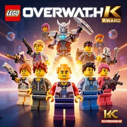 lego minifigures of overwatch, concept art, dynamic lighting, artstation, poster, volumetric lighting, 8 k, award winning