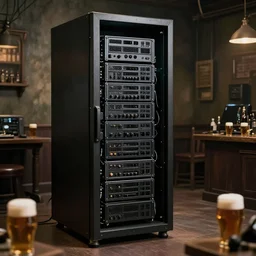 harry's secret server. a wild place full of the most secretive of prompters. beers on every table, 8 k, gouache, kitbash, centered, white background