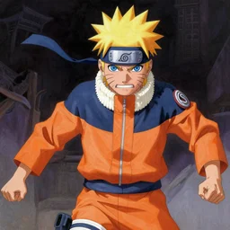 Naruto painting by Frank Frazetta