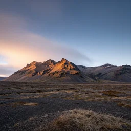 beautiful mountain landscape sunrise of iceland, art, high detail, high definition, photorealistic, hdr,