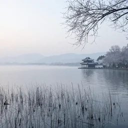 Frosty Morning in West lake of Hangzhou, Hasui Kawase