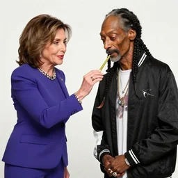 Nancy Pelosi passing the ganja to Snoop Dogg