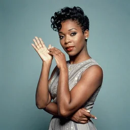 a clear kodachrome photo of a beautiful 1 9 5 0 s black actress posing elegantly