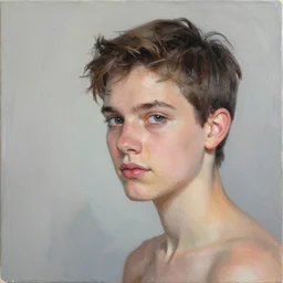 a non - binary person painted by jennie rosenbaum