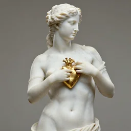 artistic render of a marble aphrodite, art by alessio albi 8 k ultra realistic, marble, gold, heart, women, classical art, texture, trending on artstation, 4 k, hyperrealistic, focused, extreme details, unreal engine 5, masterpiece