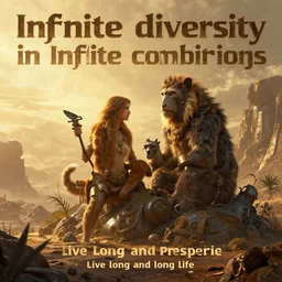 infinite diversity in infinite combinations. live long and prosper. peace and long life. detailed matte painting poster art volumetric lighting surrealism unreal engine complex golden hour hyperdetailed sci - fi artwork concept art