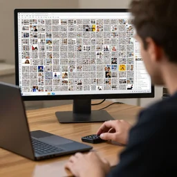 man with thousands of image macros on an external drive