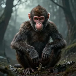 monkey in the style of dark souls