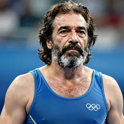 award - winning promotional close - up photograph of fidel castro ( ( ( wearing a tight gymnastics!!!!!! swimsuit!!!!!! ) ) ), olympics, 8 k, 4 k, high quality, hyperdetailed