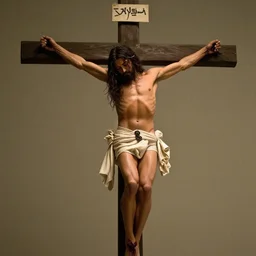 film still of kim kardashian as jesus in the passion of the christ movie, nailed to the cross, 8 k