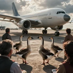 fbi declassified photographic evidence of a wild goose hijacking an aeroplane. goose intimidates passengers