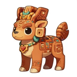 totem animal totem aztek greeble tribal style dofus heartstone ornate fantasy dofus by Krzysztof Maziarz fanart artstation afrika mask color heart gemstone radiating a glowing aura