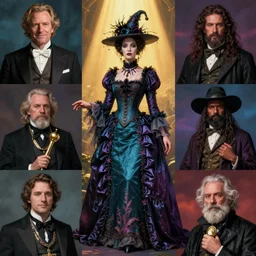 hyper realistic photo of victorian sorceress, full body, rule of thirds, conceptart, saturated colors, cinematic, greg rutkowski, brom, james gurney, mignola, craig mullins, artstation, artgerm cgsociety