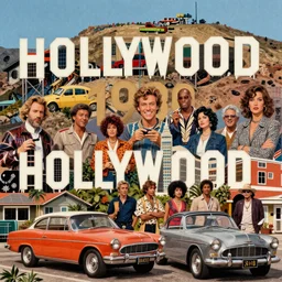 Hollywood 1980, detailed, ultradetailed, ultracolage
