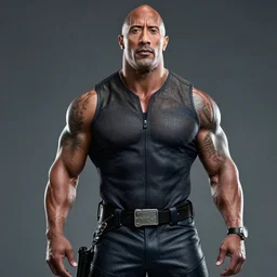 Dwayne Johnson as the Terminator 4K detail