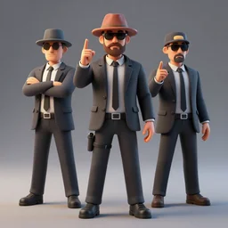 mafia in 3 d render
