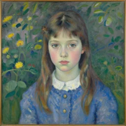 A decent young girl portrait by Paul Signac.