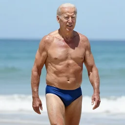 muscular joe biden wearing borat swimsuit