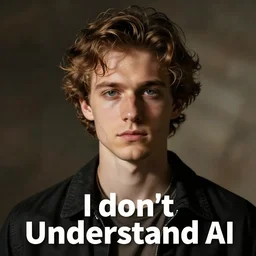 meme picture of a goffy guy that says i don\'t understand AI